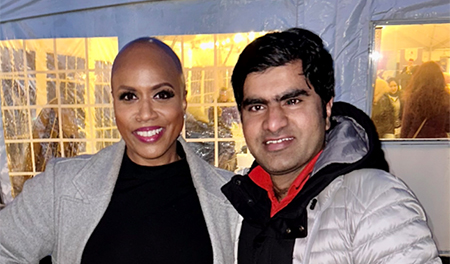 With Congresswoman, Ms. Ayanna Pressley at Boston Iftar dinner